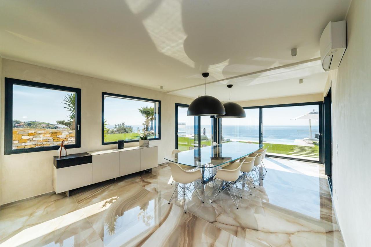 Villa Sabrina Riviera Dei Fiori A Picco Sul Mare Con Piscina Privata ,Wellness & Spa Imperia Exteriör bild
