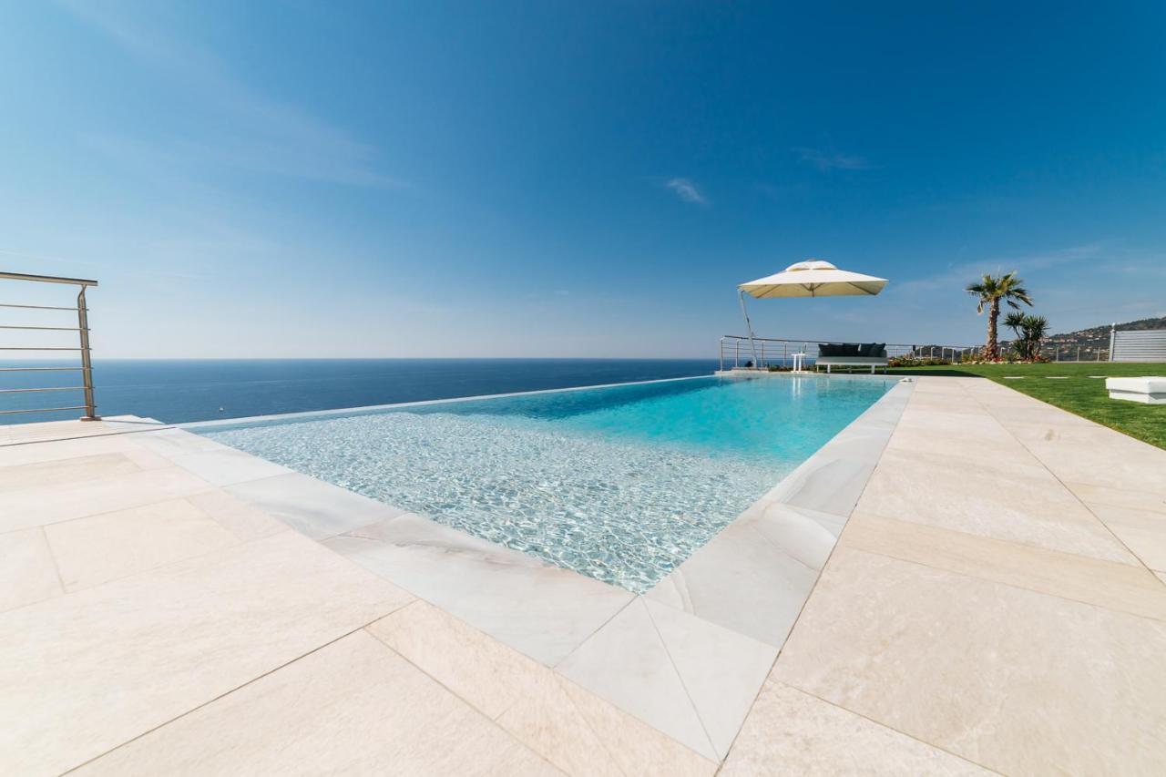 Villa Sabrina Riviera Dei Fiori A Picco Sul Mare Con Piscina Privata ,Wellness & Spa Imperia Exteriör bild